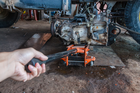 The engine on the jackの写真素材