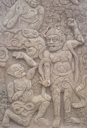 Buddha art on wall , backgroundの写真素材