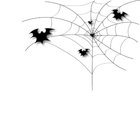 Bat on a spider webのイラスト素材