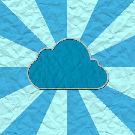 cloud paper craftの写真素材