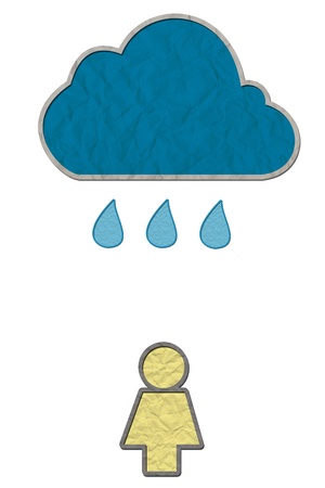 Cloud paper craftの写真素材