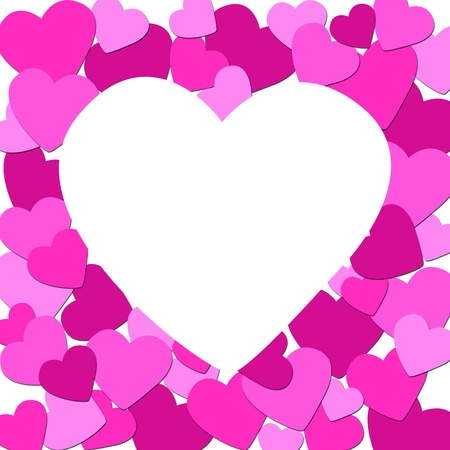 Valentines Day background with heartsの写真素材