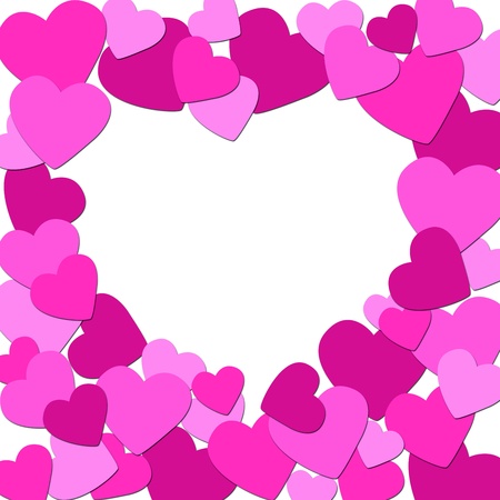 Valentines Day background with heartsの写真素材