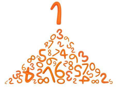 Alphabet Letters Number Plasticine on white background