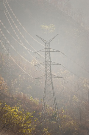Electricity pylonsの写真素材