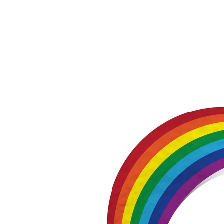 Plasticine rainbow on white background, isolatedの写真素材