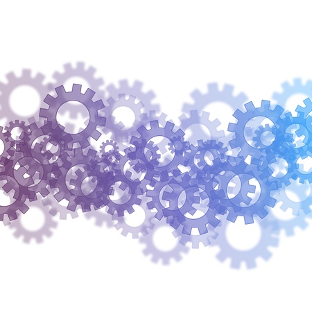 Gear icon of bokeh light background の写真素材