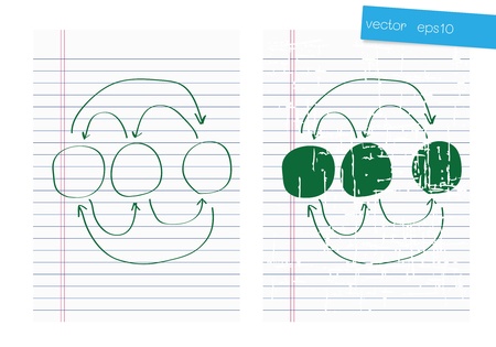 Drawing business plan on paperのイラスト素材