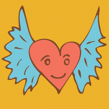 Drawing wing of heartのイラスト素材