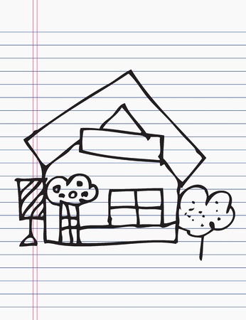 Drawing housesのイラスト素材