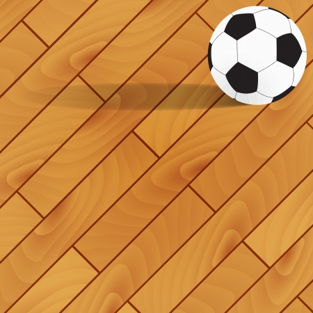 Football on wood background and textureのイラスト素材
