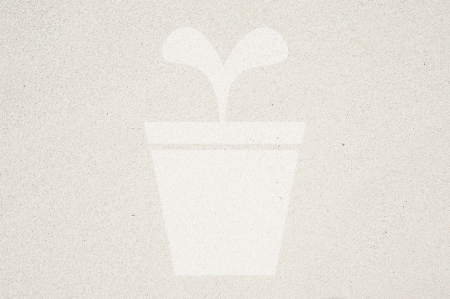 Pot on sand background and textured の写真素材