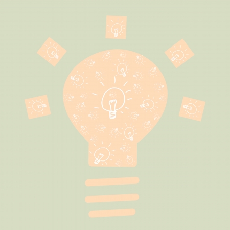 Drawing bulb light backgroundのイラスト素材