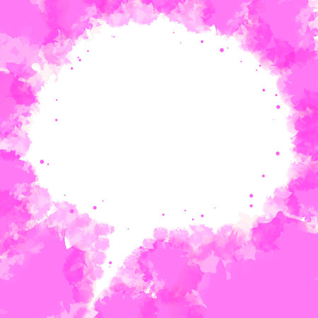 Speech bubble of water color
