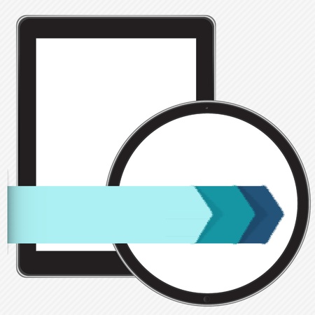 Tablet with labelのイラスト素材