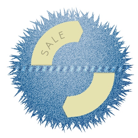 Sale label on jeanのイラスト素材