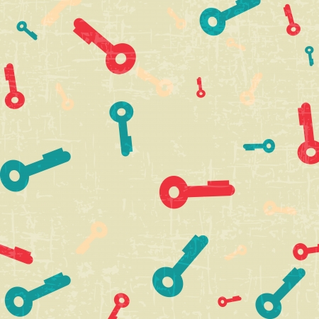 Key icon on vintage backgroundのイラスト素材