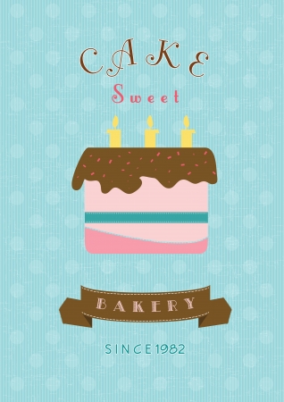 Vintage Cake Posterのイラスト素材
