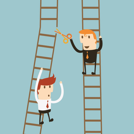 Businessman being cutのイラスト素材