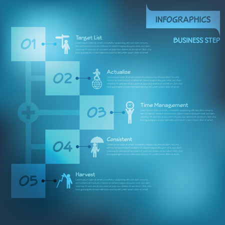 Step to success infographicsのイラスト素材