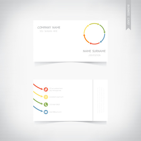 Business card template setのイラスト素材