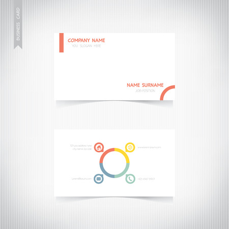 Business card template setのイラスト素材