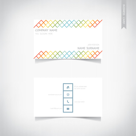 Business card template setのイラスト素材