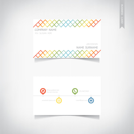 Business card template setのイラスト素材