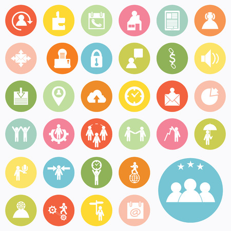 Set of business icons designのイラスト素材
