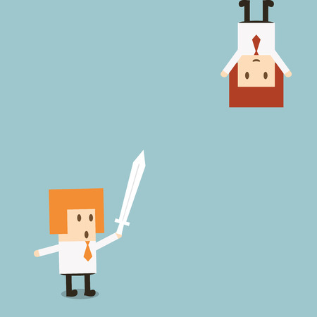 Businessman fight conceptのイラスト素材