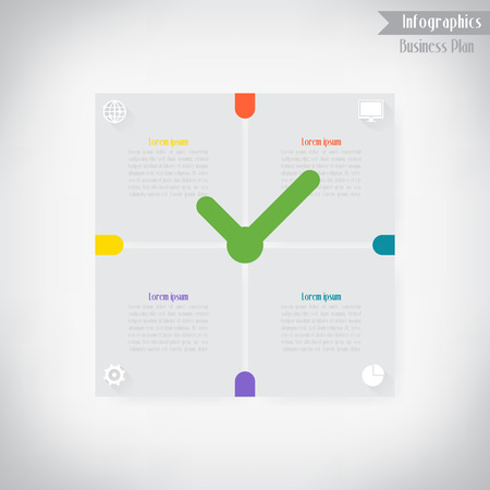 Business infographics, Vector illustration for  banner, web design, infographic, presentation.のイラスト素材
