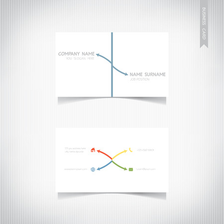 Business card template setのイラスト素材