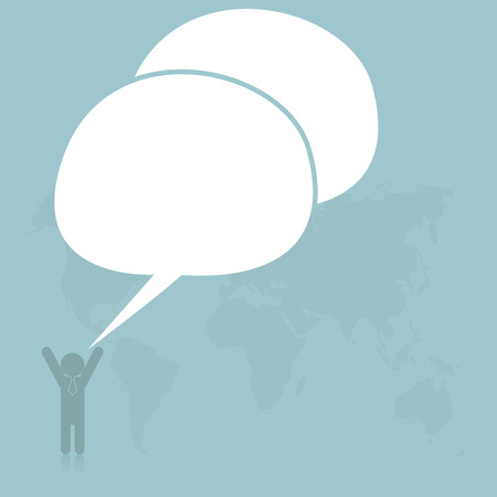 Business with bubble speech, Vector illustration for  banner, web design, presentation.のイラスト素材