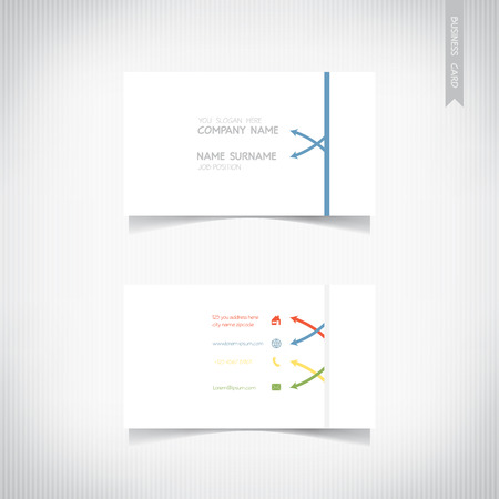 Business card template setのイラスト素材