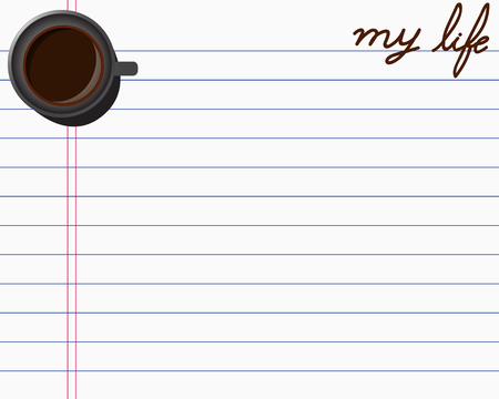 Coffee on Paper Note Creative design for your banners, greetings card, websiteのイラスト素材