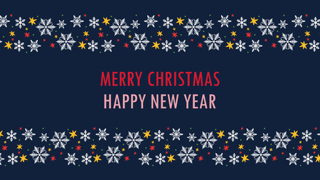 Snow pattern vector. Christmas day wallpaper.のイラスト素材