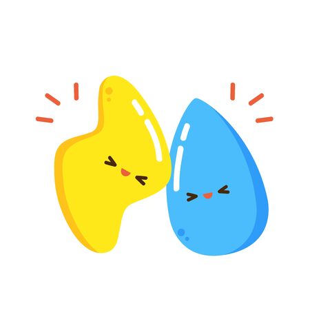 Bolt and Water vector. Bolt and Water character design.のイラスト素材