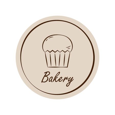 Cup cake doodle logo design. Cup cake  symbol vector.のイラスト素材