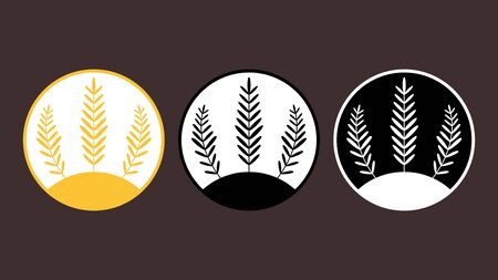 Oat logo vector. oat symbol vector. free space for text. wallpaper. background.のイラスト素材