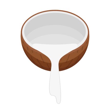 Coconut water. Coconut  logo design. Coconut vector. Coconut on white background.のイラスト素材