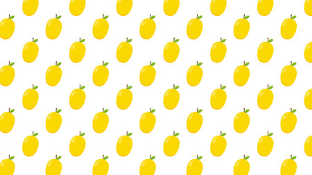 Mango pattern wallpaper. Mango symbol vector.