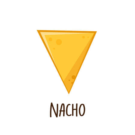 Nacho vector. Nachos on white background.のイラスト素材