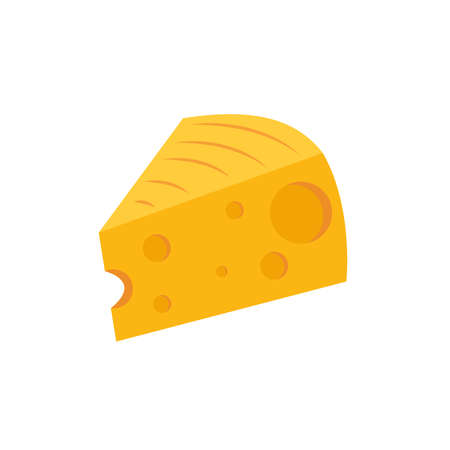 Cheese on white background. Cheese logo design.のイラスト素材