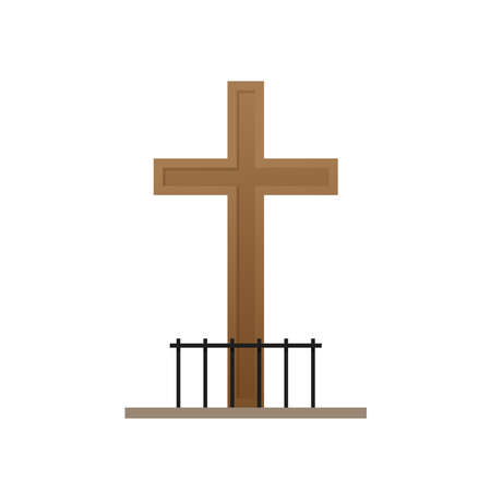 Wood cross vector. Wood cross  design.のイラスト素材