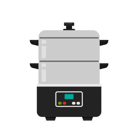 Electric pot vector. Electric pot on white background.のイラスト素材