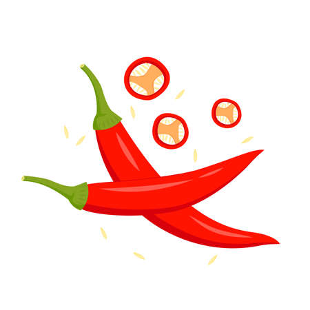 Chilli cartoon vector. symbol. logo.のイラスト素材