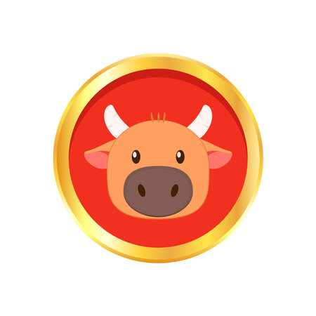Chinese Happy new year 2021. Happy new year. Year of the Ox. Ox cartoon vector. Ox character design.のイラスト素材