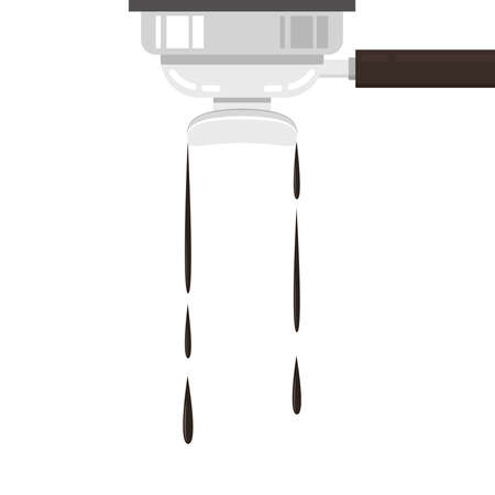 Espresso coffee maker vector on white background.のイラスト素材