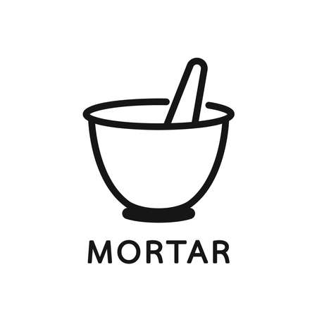 Mortar symbol vector. Mortar logo design.のイラスト素材