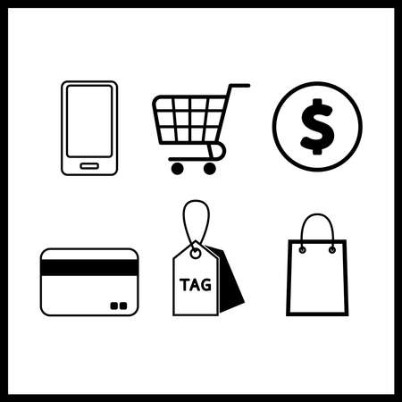 Shopping icon vector. Shopping symbol vector.のイラスト素材